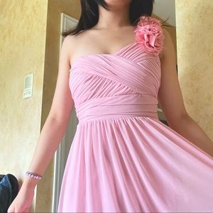 Baby pink maxi formal dress